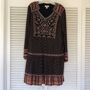 Black boho dress